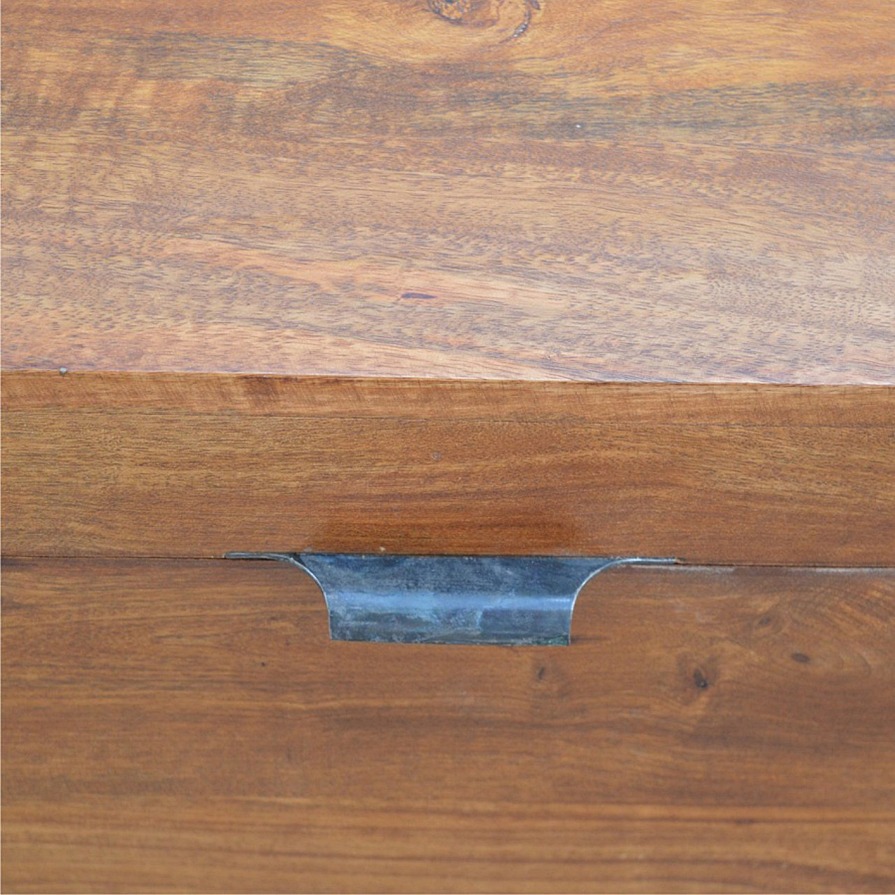 Solid Mango Wood Industrial Wooden Storage Box - Image 6