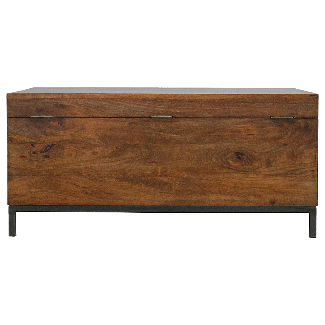 Solid Mango Wood Industrial Wooden Storage Box - Image 9
