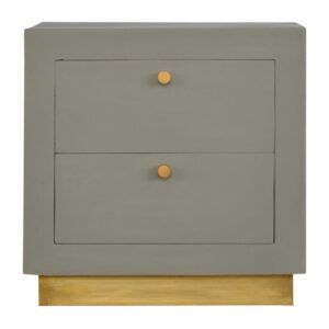 Sleek Cement Bedside