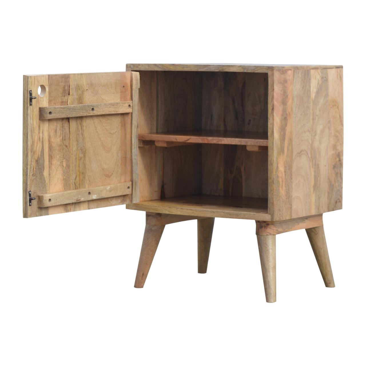 Solid Mango Wood Pineapple Screen Print Bedside - Image 7
