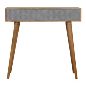 Solid Mango Wood Milan Grey Console Table