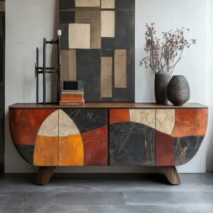 Solid Mango Wood Canvas Media Unit