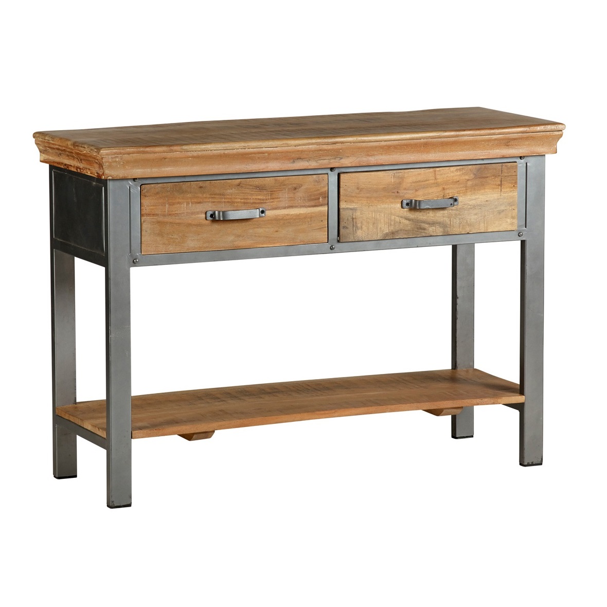Metropolis Industrial 2 Drawer Console Table