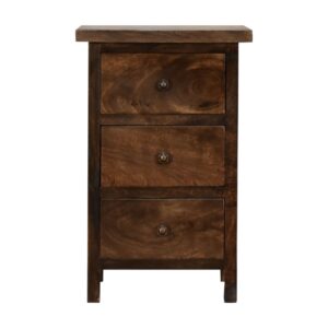 Solid Mango Wood Chestnut Finished 3 Drawer Chest