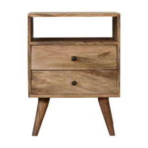 Mango Wood Classic Oak-ish Bedside