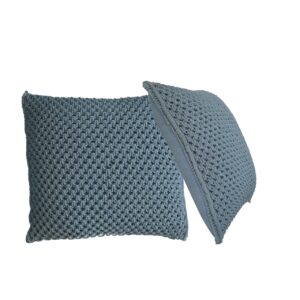 Mango Wood Myra Cushion Set of 2 - Blue