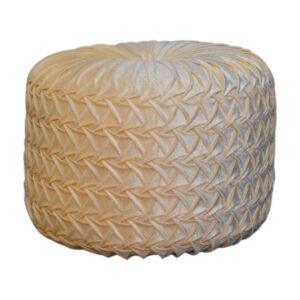 Mango Wood White Hart Pouffe