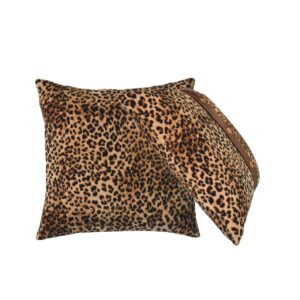Solid Mango Quinn Set of 2 Leopard Print Cushions