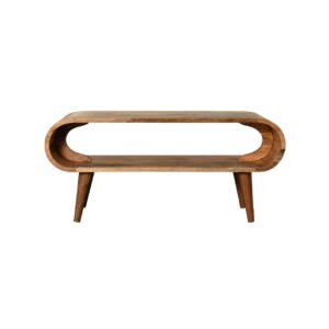 Solid Mango Wood Amaya Nordic Style Oak-ish Coffee Table