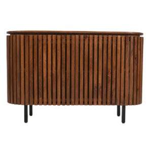 Slatted Mango Wood 2 Doors Sideboard