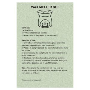 Solid Mango Wood Taya Beige Wax Melter Set (Summer)