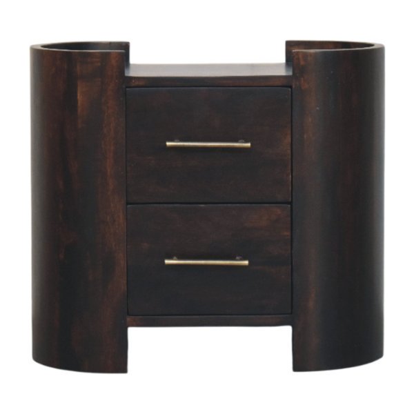 Solid Mango Wood Valencia Two-Drawer Bedside Table