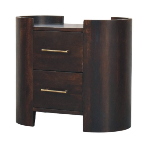 Solid Mango Wood Valencia Two-Drawer Bedside Table - Image 2