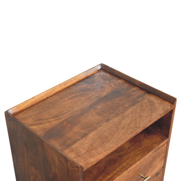 Solid Mango Wood Valenza Open Frame Bedside - Image 5