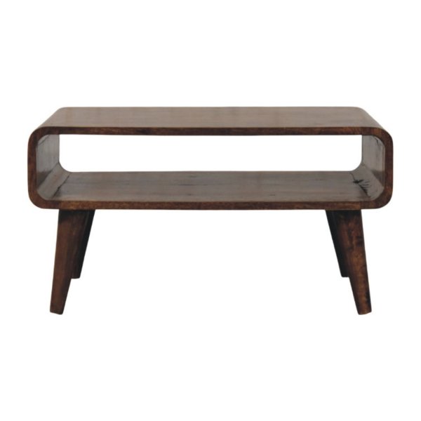 Solid Mango Wood Rounded Edge Coffee Table
