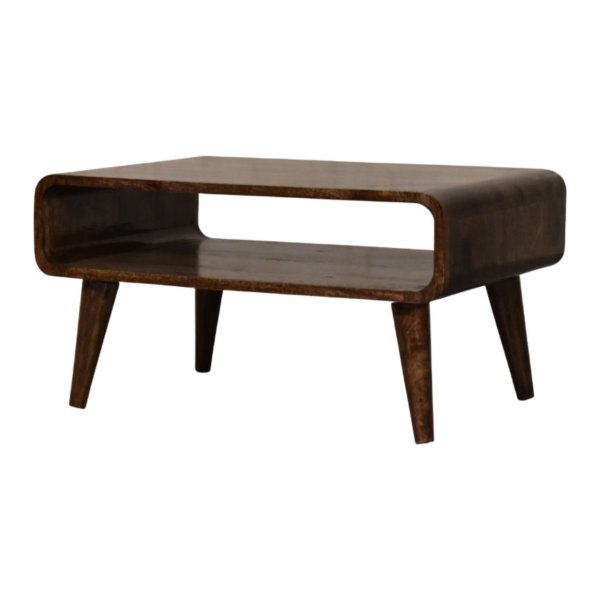 Solid Mango Wood Rounded Edge Coffee Table - Image 3