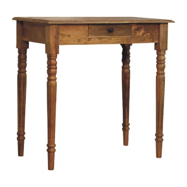 Oakish Turned Leg Writing Desk - Image 3