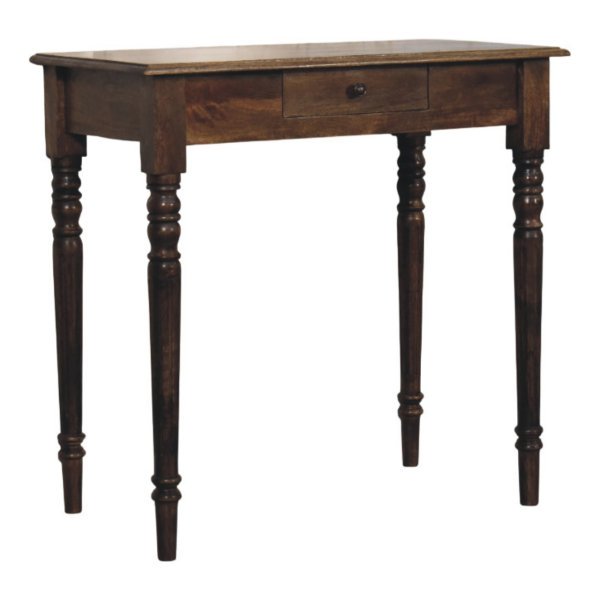 Solid Mango Wood Heritage Turned Leg Grey Finished Desk - Image 3
