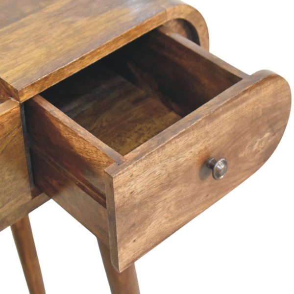 Solid Mango Wood Contour Curve Dressing Table - Image 7