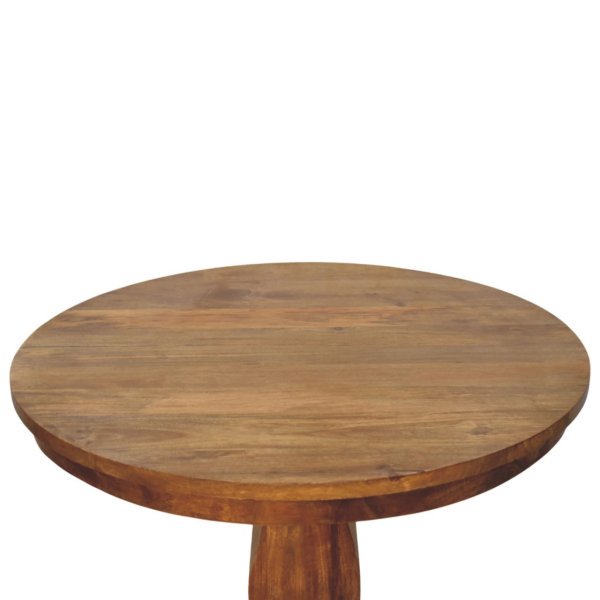 Solid Mango Wood Round Pedestal Dining Table - Image 6