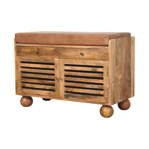 Oakridge Leather Shoe Cabinet - Image 3