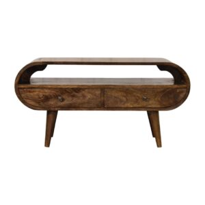 Rounded Edge 2-Drawer Media Unit