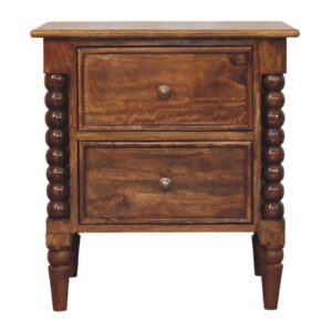 Spindle Beaded Bedside Table