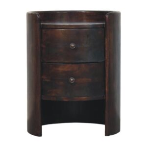 Velvet Mocha Round Side Table