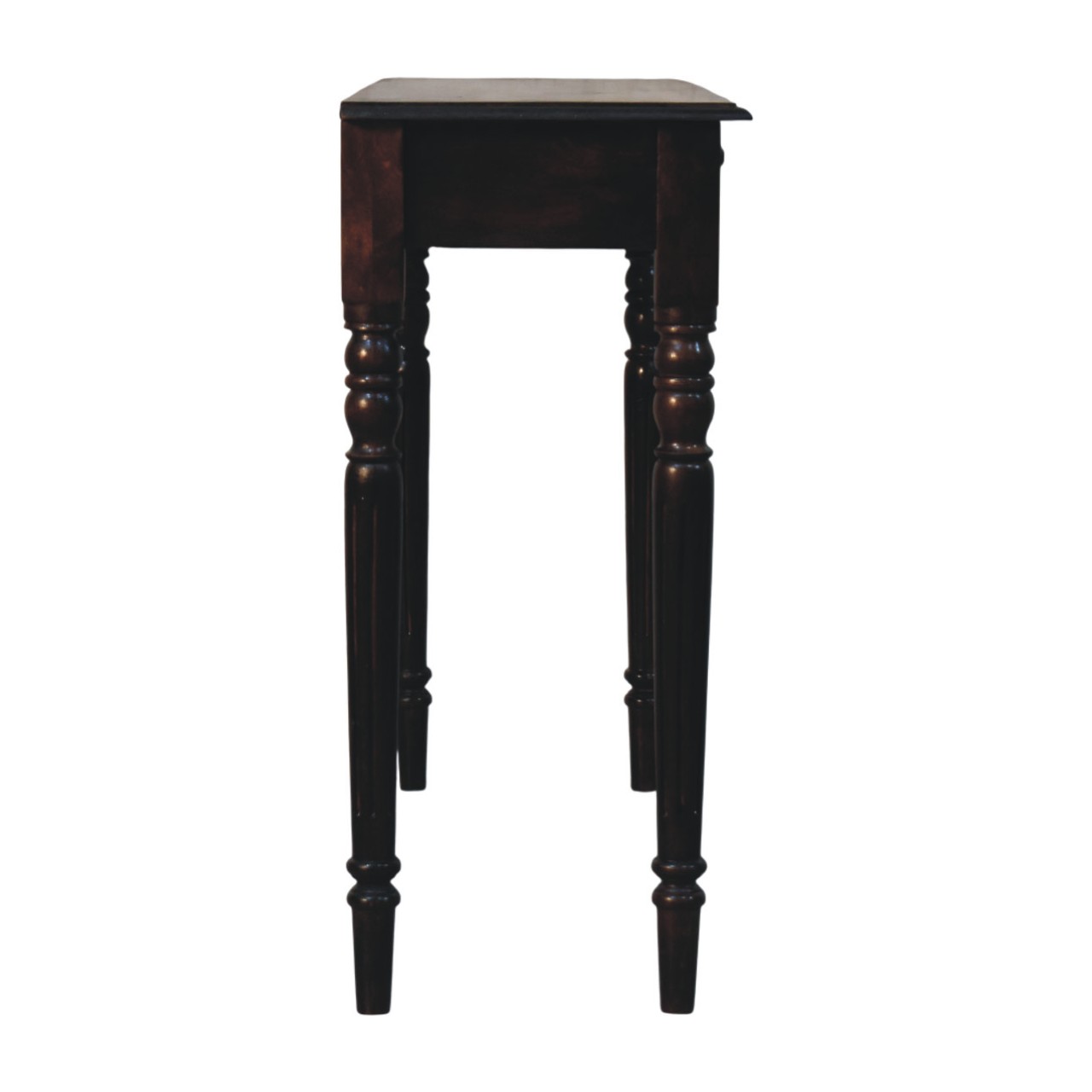 Solid Mango Wood Classic Grey Finished Heritage Spindle Legs Console Table - Image 9
