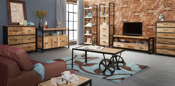 Cosmo Industrial Cart Coffee Table - Image 4