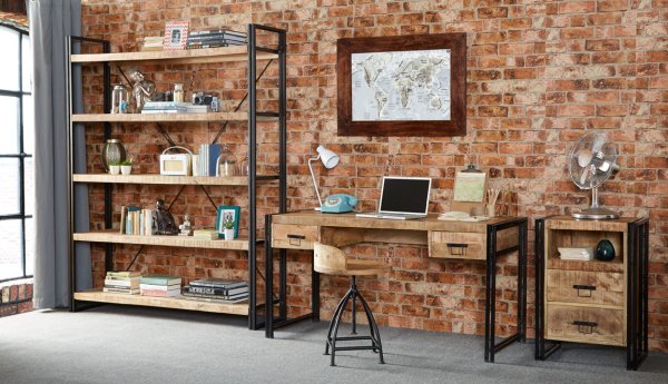 Cosmo Industrial Large Open Bookcase - Image 5