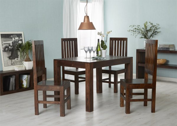 Toko Dark Mango Small Dining Table 4ft (120cm) - Image 5