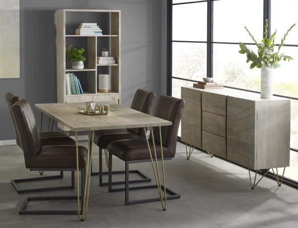Light Gold Dining Table - Image 6