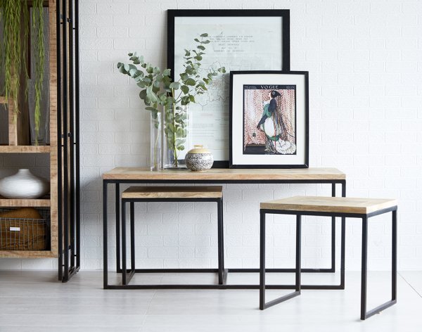 Cosmo Industrial John Long Coffee Table Set - Image 4
