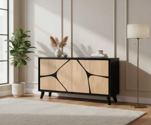 Boho Solid Wood Extra Large Sideboard