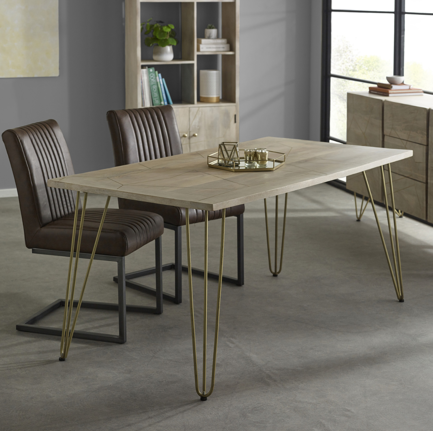 Light Gold Dining Table - Image 7