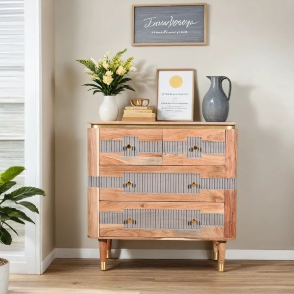 Wilton Acacia Wood 4 Drawers Chest - Image 6