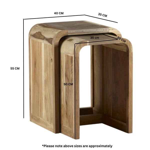 Aspen Nest of 2 Tables Wooden - Image 4