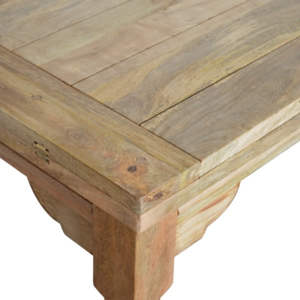 Solid Mango Wood Granary Turned-Leg Butterfly Dining Table - Image 3