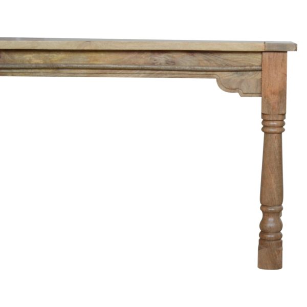 Solid Mango Wood Distresed Oak Finished Granary Extension 165-255cm Dining Table - Image 2
