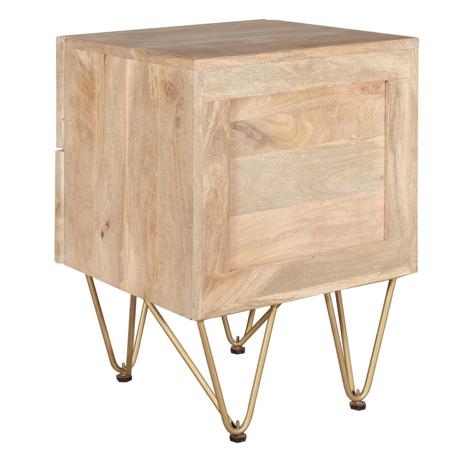 Light Gold 2 Drawer Side Table - Image 4