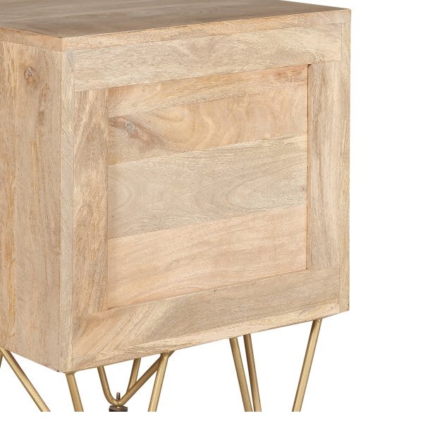 Light Gold 2 Drawer Side Table - Image 5