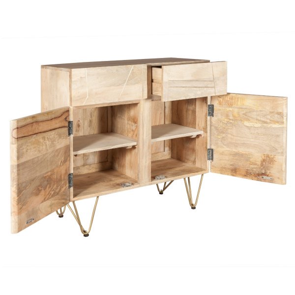 Light Gold 2 Door Medium Sideboard - Image 3