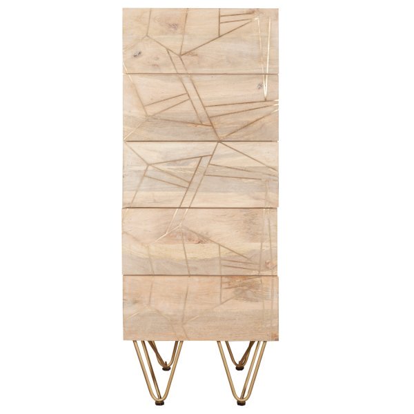 Light Gold Tall Chest of Drawers - Image 2