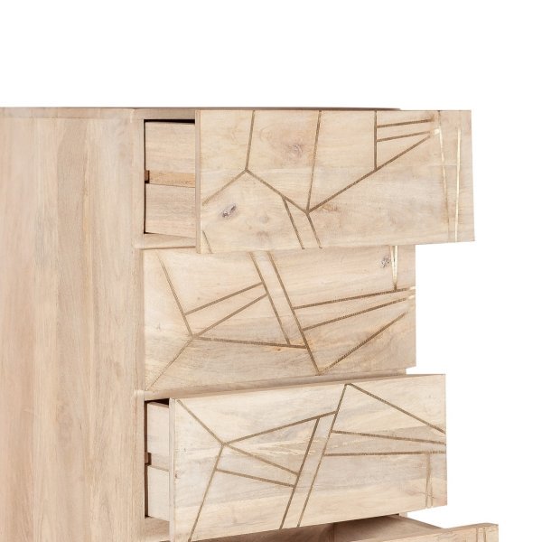 Light Gold Tall Chest of Drawers - Image 5