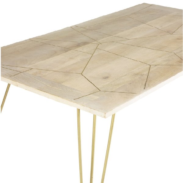 Light Gold Dining Table - Image 4