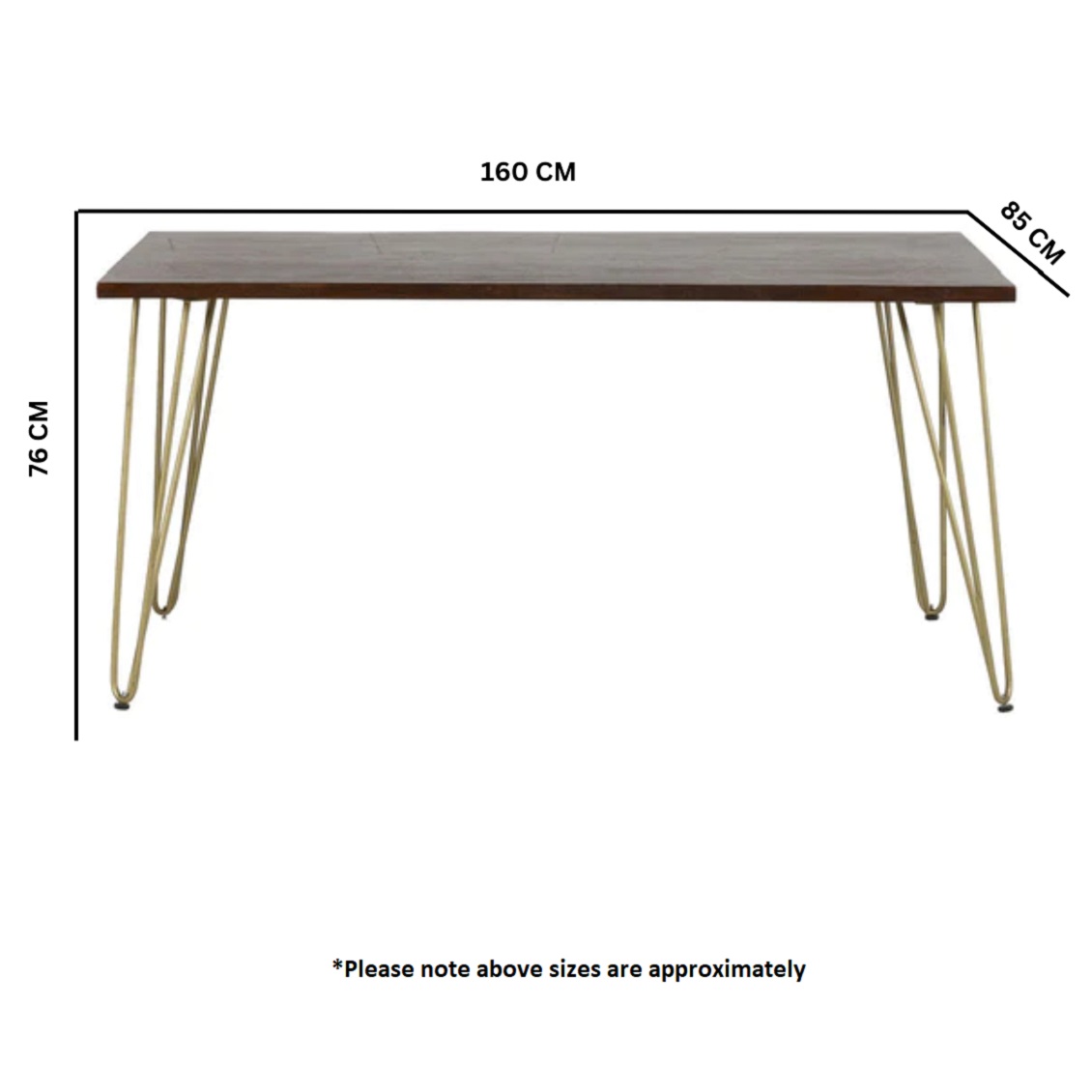 Dark Gold Dining Table - Image 5