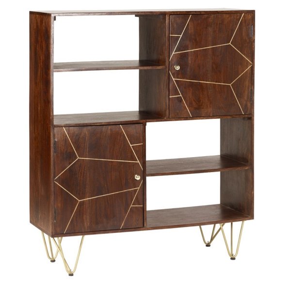 Dark Gold Display Cabinet
