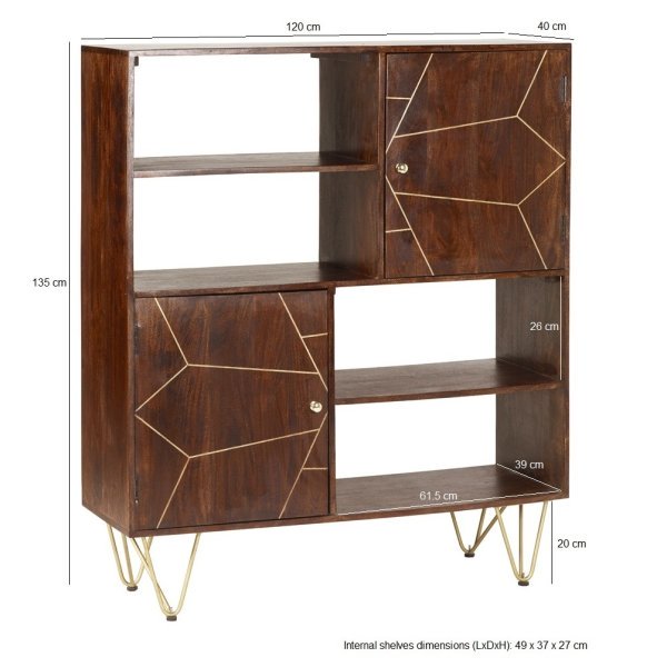 Dark Gold Display Cabinet - Image 5
