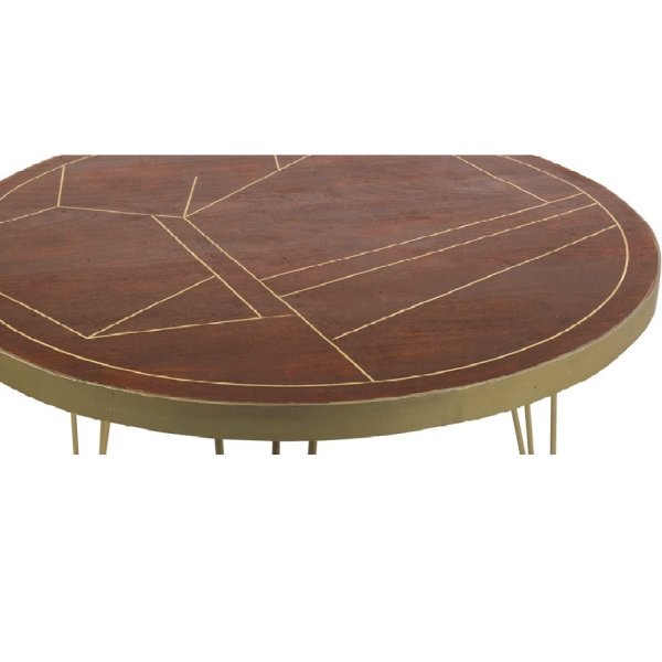 Dark Gold Round Dining Table - Image 5